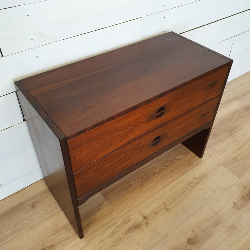 Small vintage rosewood chest of drawers by Aksel Kjersgaard, Denmark 1960