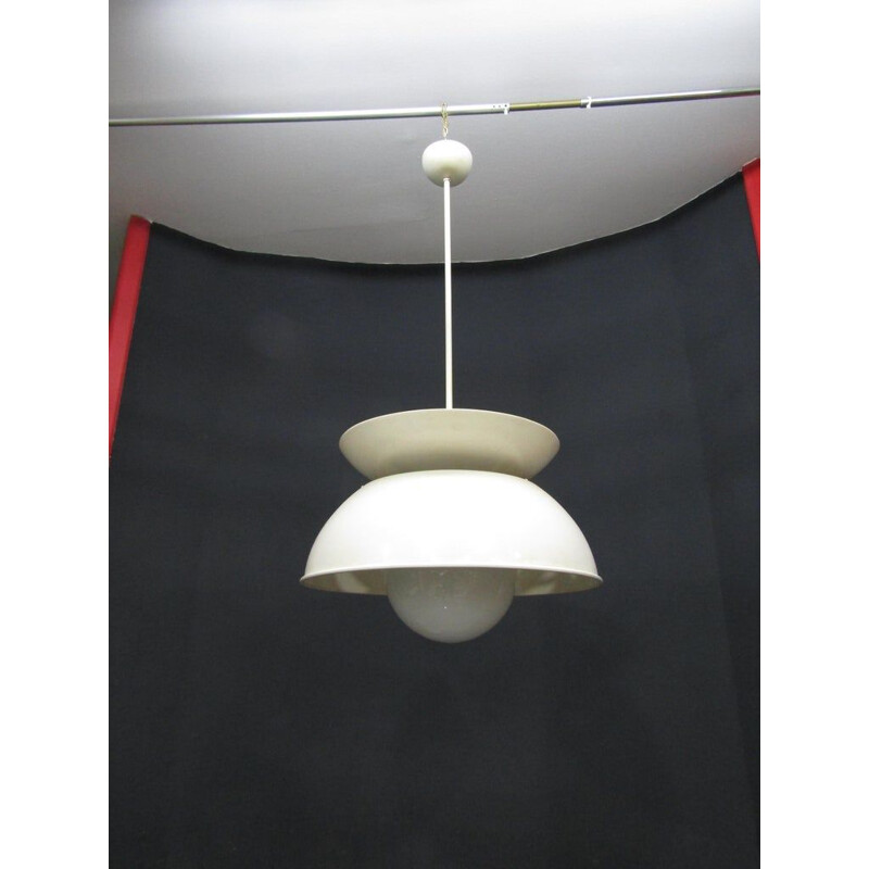 Vintage Cetra hanglamp in metaal van Vico Magistretti voor Artemide, 1965