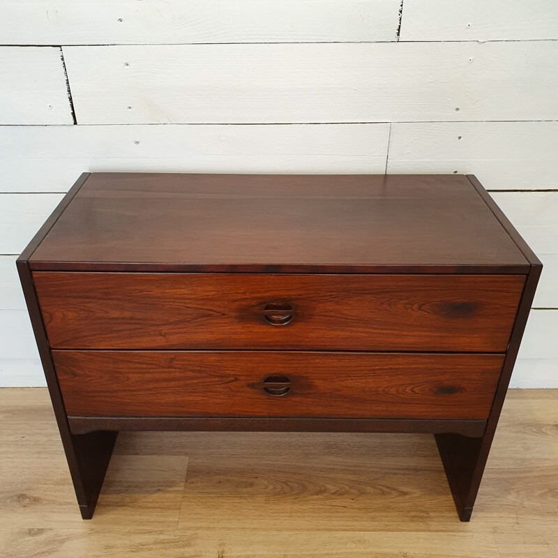 Small vintage rosewood chest of drawers by Aksel Kjersgaard, Denmark 1960
