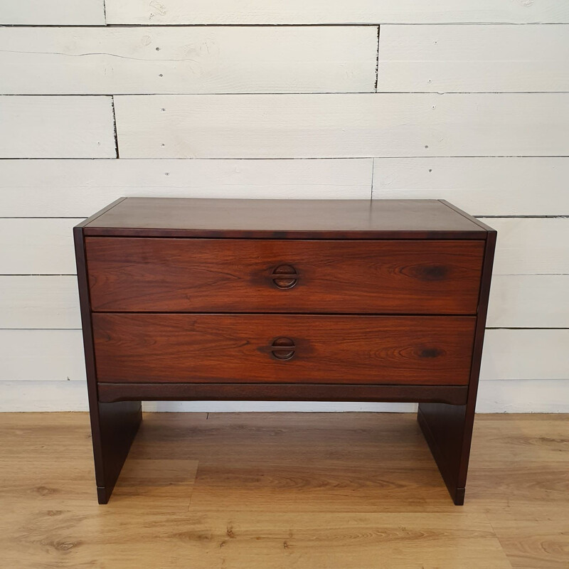 Small vintage rosewood chest of drawers by Aksel Kjersgaard, Denmark 1960