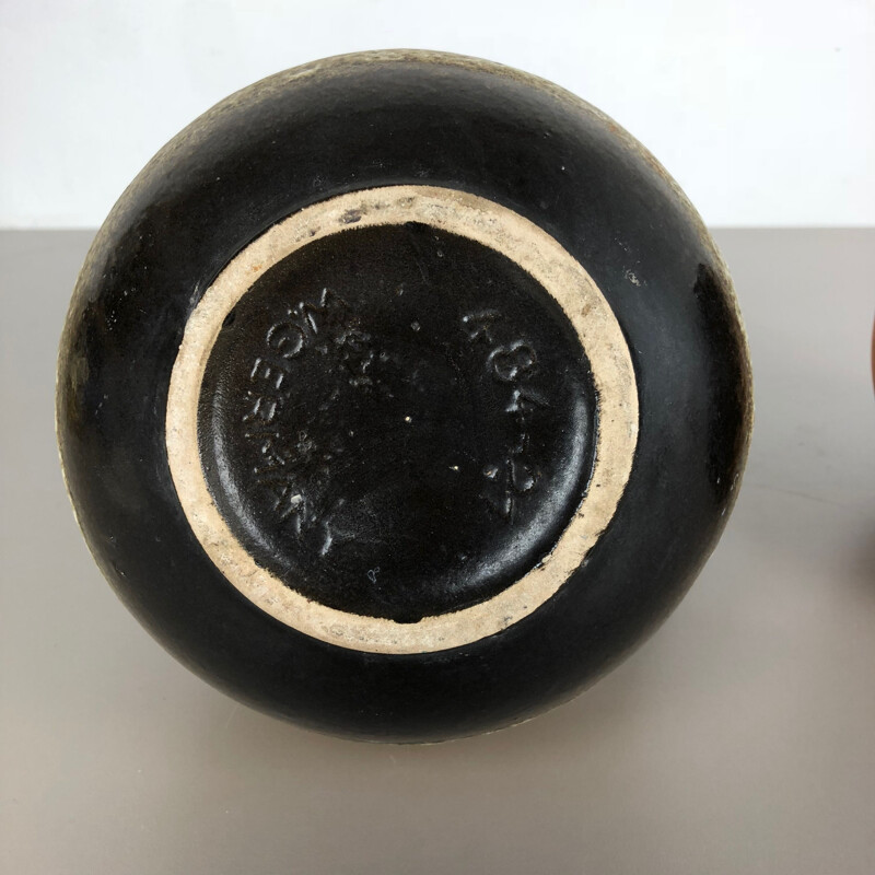 Pair of vintage lava ceramic vases by Scheurich, Germany 1970