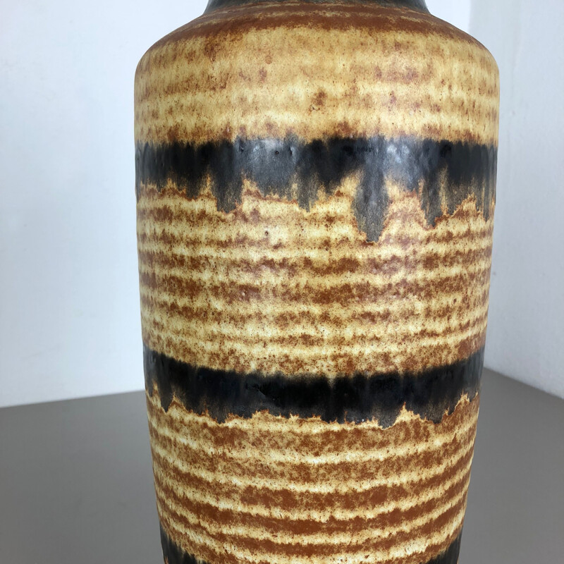 Vintage large pottery Fat Lava Multi-Color 517-45 floor vase by Scheurich, 1970