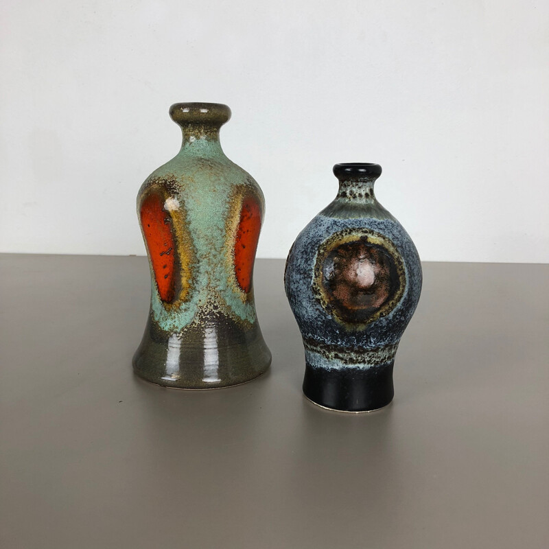 Set of 2 ceramic pottery vases by Dümmler and Breiden, Germany, 1950