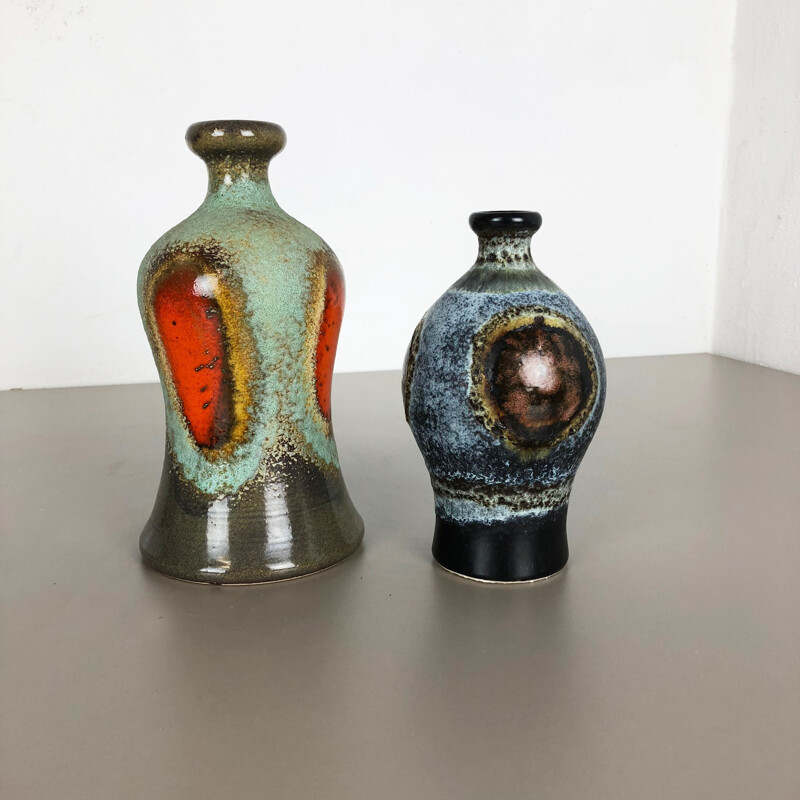 Set of 2 ceramic pottery vases by Dümmler and Breiden, Germany, 1950