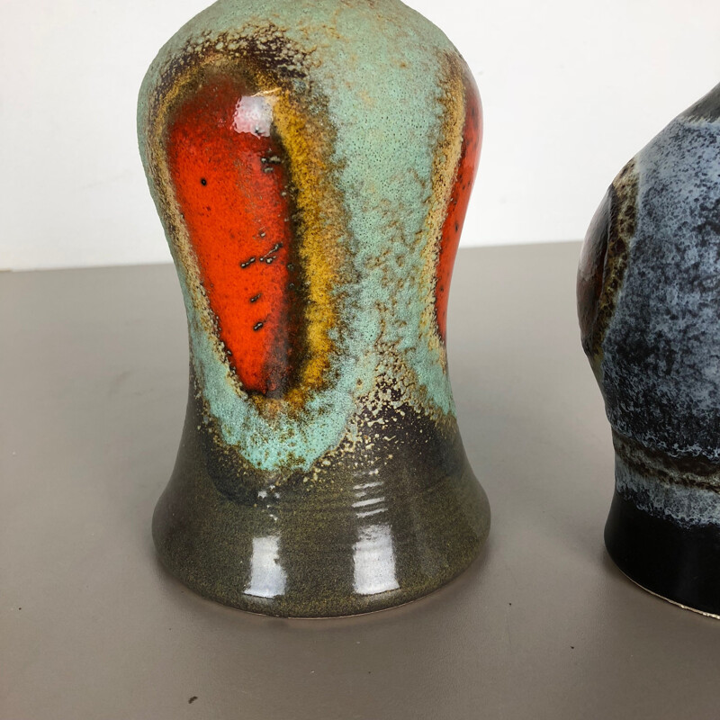 Set of 2 ceramic pottery vases by Dümmler and Breiden, Germany, 1950