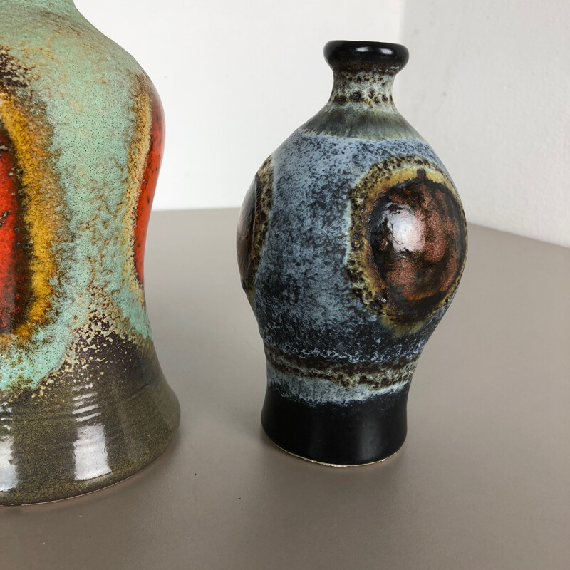 2 vases en poterie de Dômmler et Breiden, Allemagne, 1950