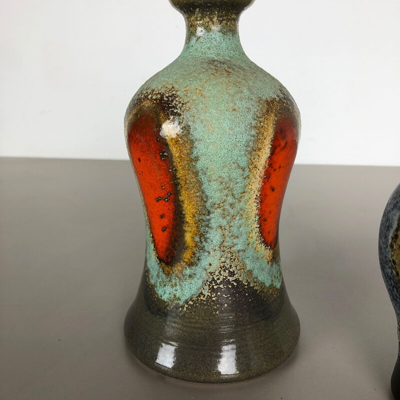 Set of 2 ceramic pottery vases by Dümmler and Breiden, Germany, 1950