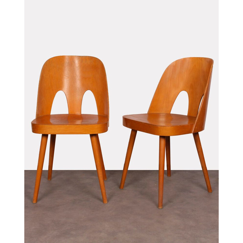 Pair of vintage chairs by Oswald Haerdtl for Ton, 1960