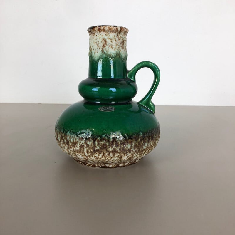 Vintage rare Multicolor Fat Lava "402-21" Pottery Vase by Jopeko, Germany, 1970