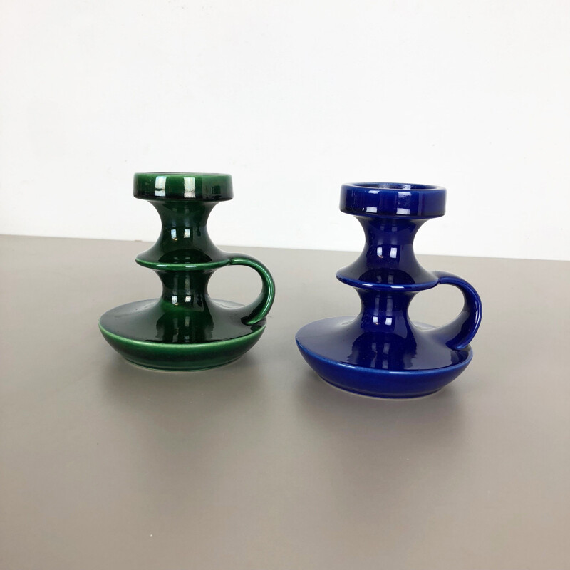 Vintage pair of Candleholders by Cari Zalloni for Steuler, Germany, 1970s