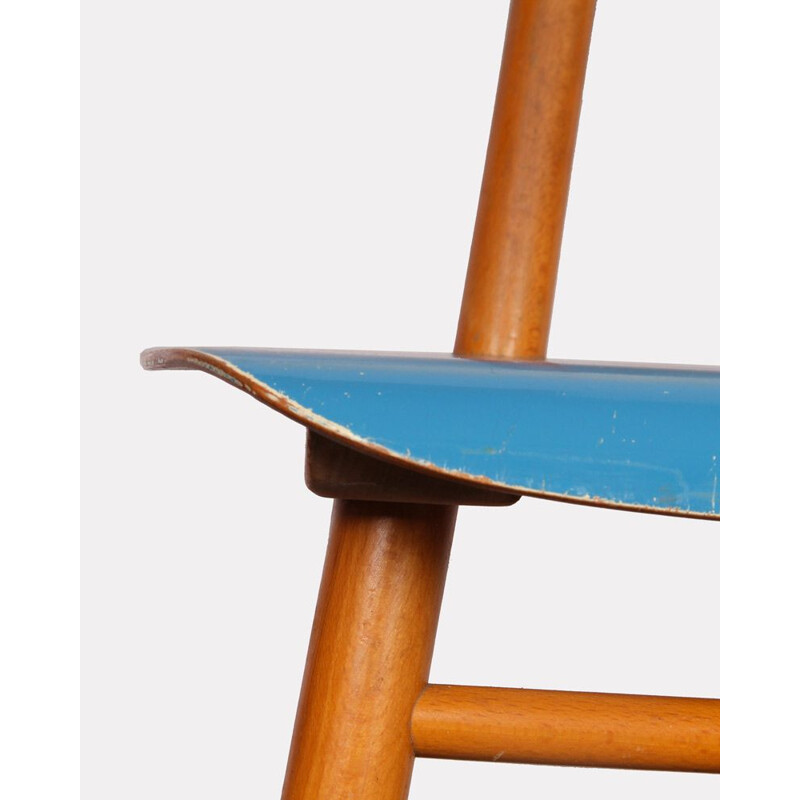 Suite de 3 chaises tchèques vintage pour le fabricant Ton, 1960