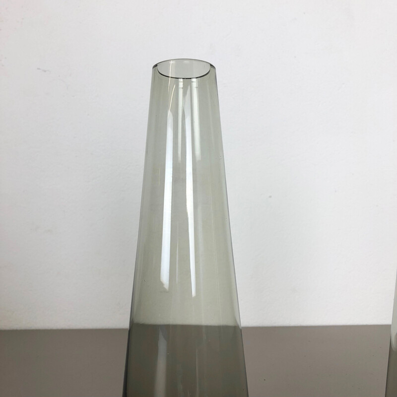 Vintage-Paar von 2 Turmalin-Vasen von Wilhelm Wagenfeld für WMF, Deutschland 1960