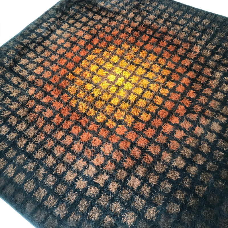 Vintage Rug "Finlandia" by Verner Panton for Unika Vaev, Denmark 1970s