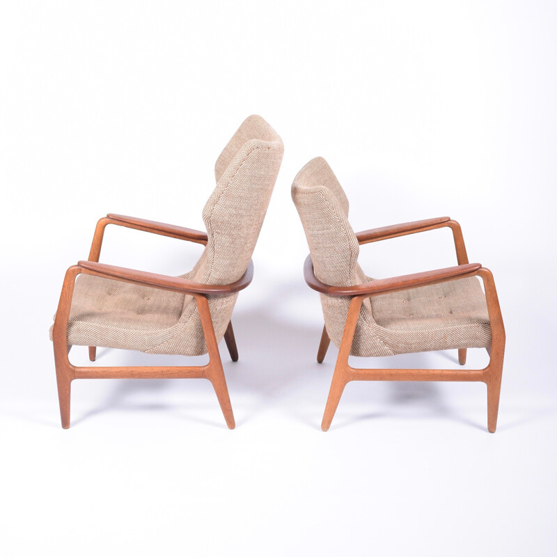 Bovenkamp pair of easy chairs in teak, Aksel B. MADSEN - 1950s