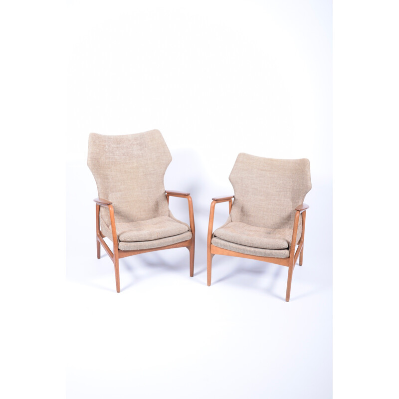 Bovenkamp pair of easy chairs in teak, Aksel B. MADSEN - 1950s
