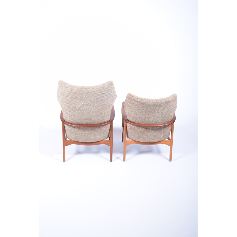 Bovenkamp pair of easy chairs in teak, Aksel B. MADSEN - 1950s