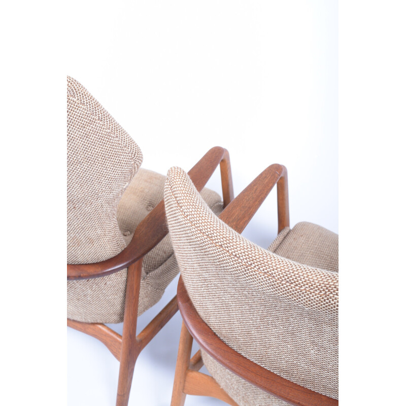 Bovenkamp pair of easy chairs in teak, Aksel B. MADSEN - 1950s