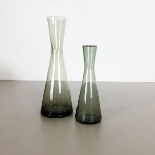 Vintage pair of 2 Turmalin Vases by Wilhelm Wagenfeld for WMF, Germany 1960s