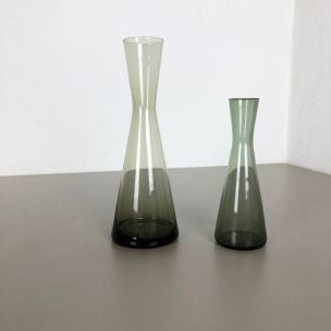 Vintage pair of 2 Turmalin Vases by Wilhelm Wagenfeld for WMF, Germany 1960s