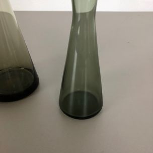 Vintage pair of 2 Turmalin Vases by Wilhelm Wagenfeld for WMF, Germany 1960s