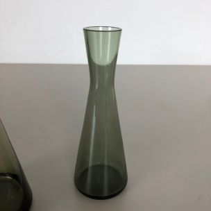 Vintage pair of 2 Turmalin Vases by Wilhelm Wagenfeld for WMF, Germany 1960s