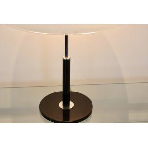 Vintage lamp in steel and milky glass by Ikea, Sweden 1970