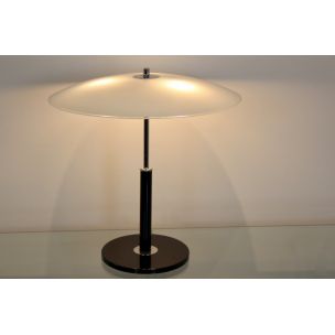 Lampe vintage en acier et verre lacté par Ikea, 1970