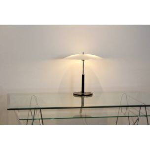 Vintage lamp in steel and milky glass by Ikea, Sweden 1970