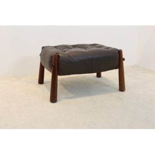 Vintage MP-81 Ottoman in Brazilian Leather by Percival Lafer 1970s