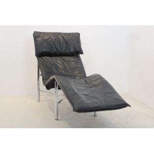 "Skye" vintage leather lounge chair by Tord Björklund for Ikea, Sweden 1970