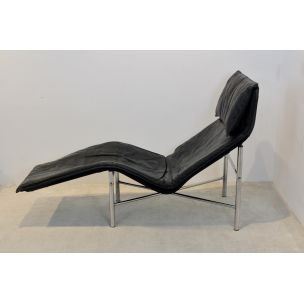 "Skye" vintage leather lounge chair by Tord Björklund for Ikea, Sweden 1970