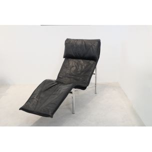 "Skye" vintage leather lounge chair by Tord Björklund for Ikea, Sweden 1970