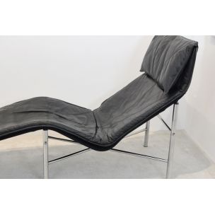 Skye" vintage lederen lounge stoel van Tord Björklund voor Ikea, Zweden 1970