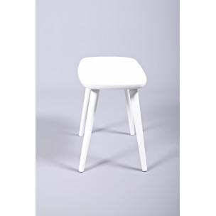 StolAB white stool in birchwood, Yngve EKSTROM - 1950s