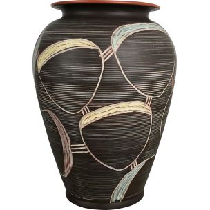 Vintage ceramic vase by Franz Schwaderlapp for Sawa Ceramic, Germany 1960