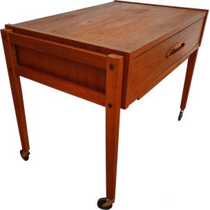  Danish vintage sewing table, teak wood, 1960s