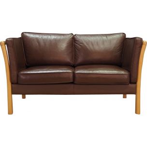 Leather vintage sofa by Stouby, 1970s