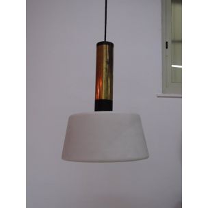 Vintage hanging lamp in brass by Stilnovo, Italy 1950s