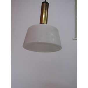 Vintage hanging lamp in brass by Stilnovo, Italy 1950s