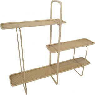 Vintage shelf with three trays by Mathieu Mategot, 1950s