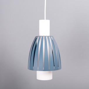 Hanging lamp in metal and glass, Jo HAMMERBORG - 1950s