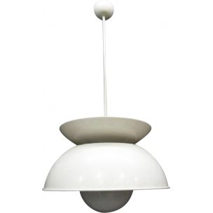 Vintage Cetra pendant lamp in metal by Vico Magistretti for Artemide, 1965