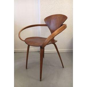 Vintage Pretzel walnut chair by Norman Cherner for Plycraft, US,1957s