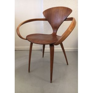 Vintage Pretzel walnut chair by Norman Cherner for Plycraft, US,1957s