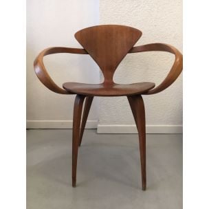 Vintage Pretzel walnut chair by Norman Cherner for Plycraft, US,1957s