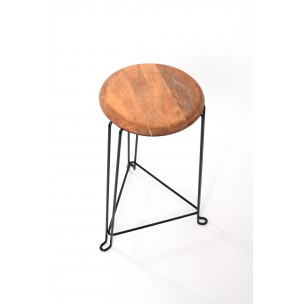 High Tomado stool in wood and metal, Jan VAN DER TOGT - 1930s