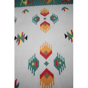 Grand tapis vintage kilim, Tchécoslovaquie, 1960