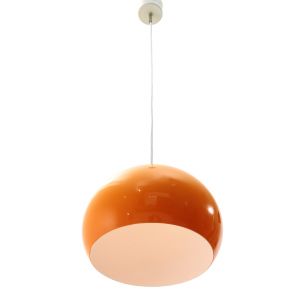 Vintage orange pendant lamp, retro design, Italy, 1960s