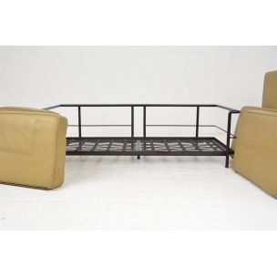 2-seater vintage sofa LC3 by Le Corbusier, Pierre Jeanneret and Charlotte Perriand, 1970s