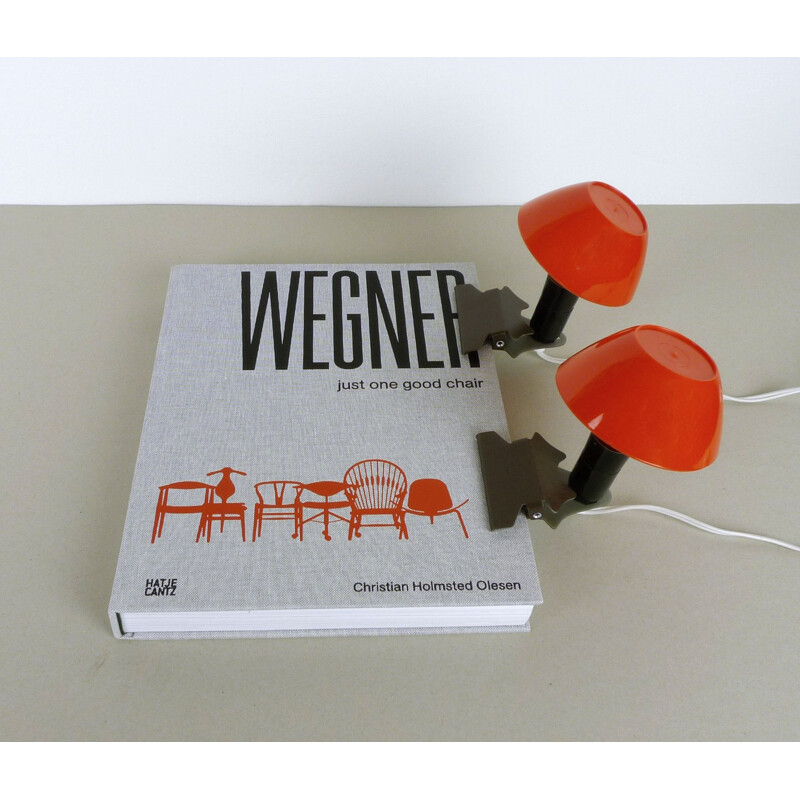 Pair vintage of clip-on reading lamps from VEB Leuchtenzubehör, Germany. 1950